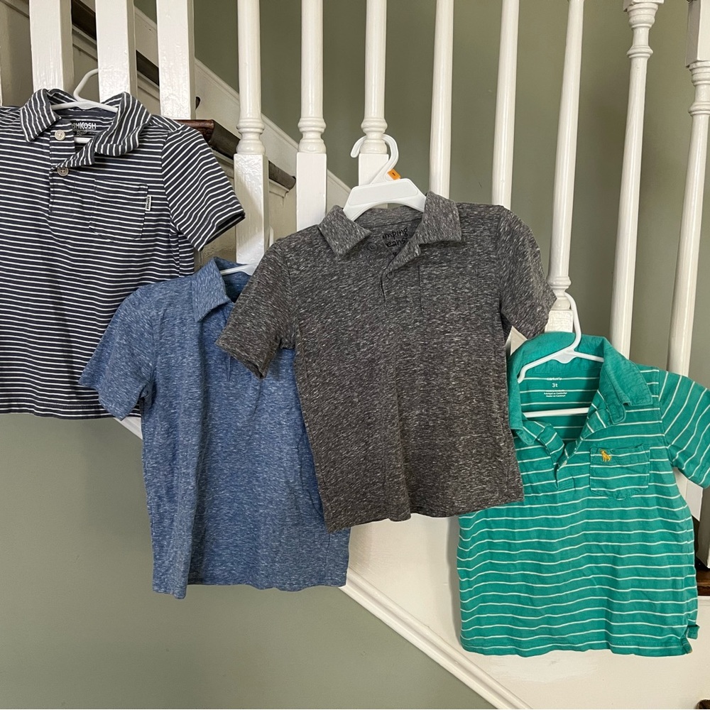 **Bundle of 4 toddler boy polo shirts**